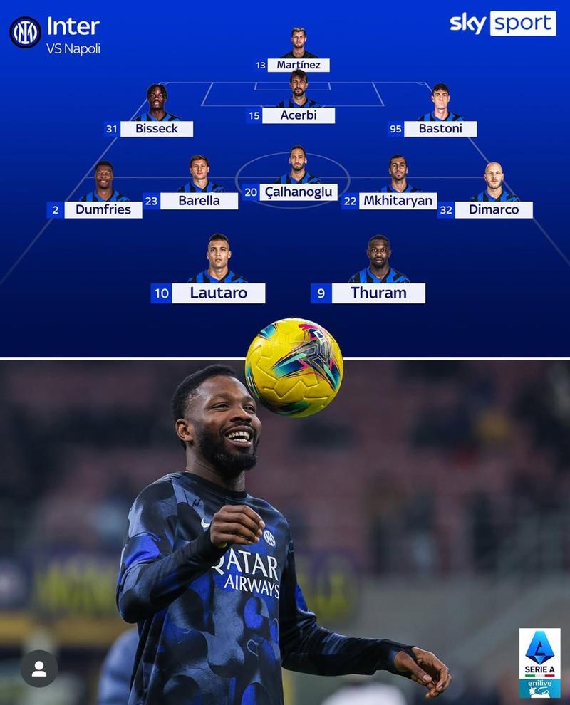 米体预测国米本轮首发：劳塔罗、博尼搭档锋线，恰20、巴雷拉出战